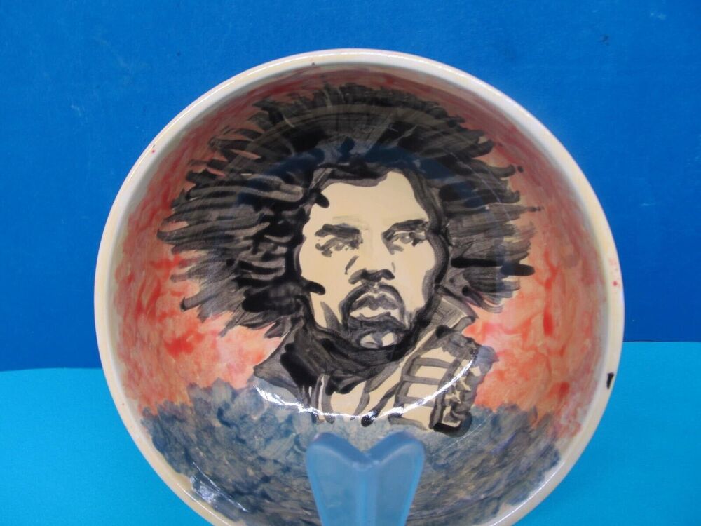 Jimi Hendrix 6 1/4" X 3" Round Footed Cereal Bowl VGC